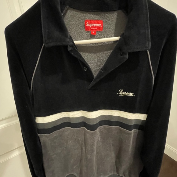 Supreme M velour long sleeve polo AUTHENTIC - Picture 4 of 15